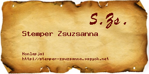 Stemper Zsuzsanna névjegykártya
